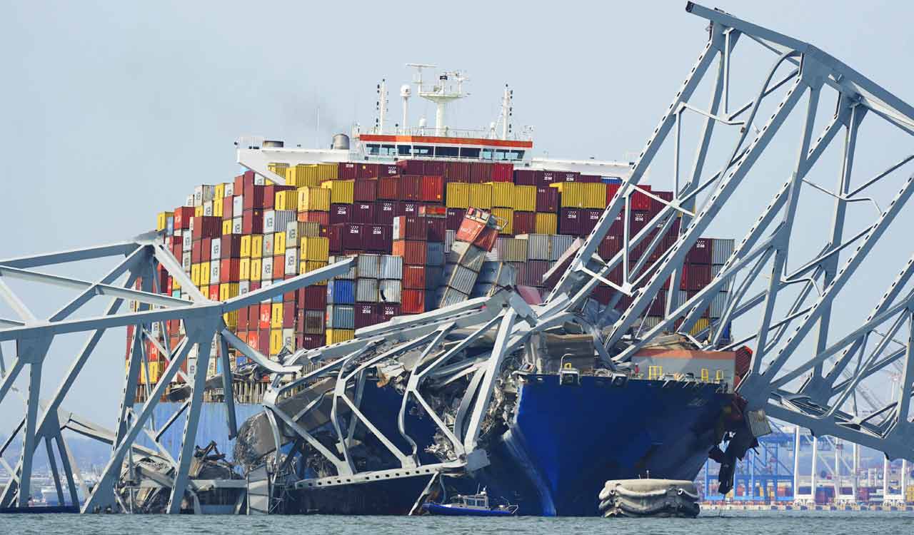 Indian sailors stranded on ship off US Port city of Baltimore for 35 days and counting-Telangana Today