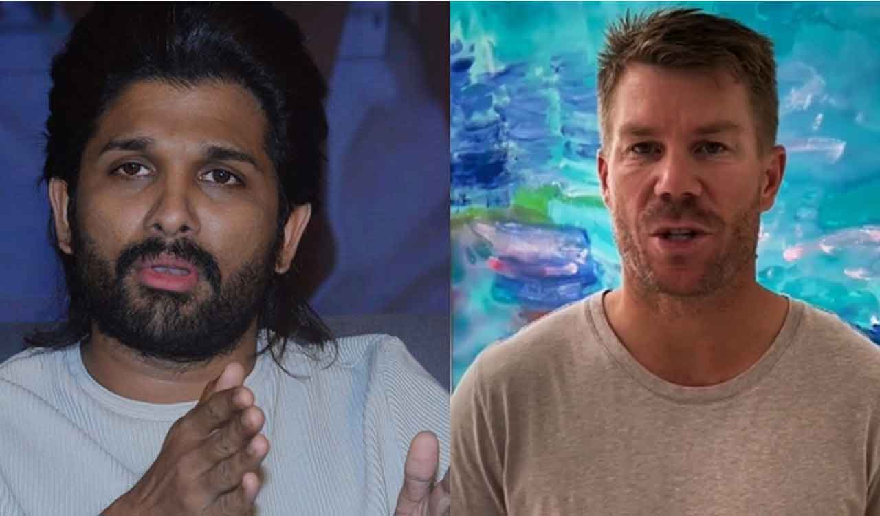 Allu Arjun promises to teach ‘Pushpa Pushpa’ step to David Warner-Telangana Today
