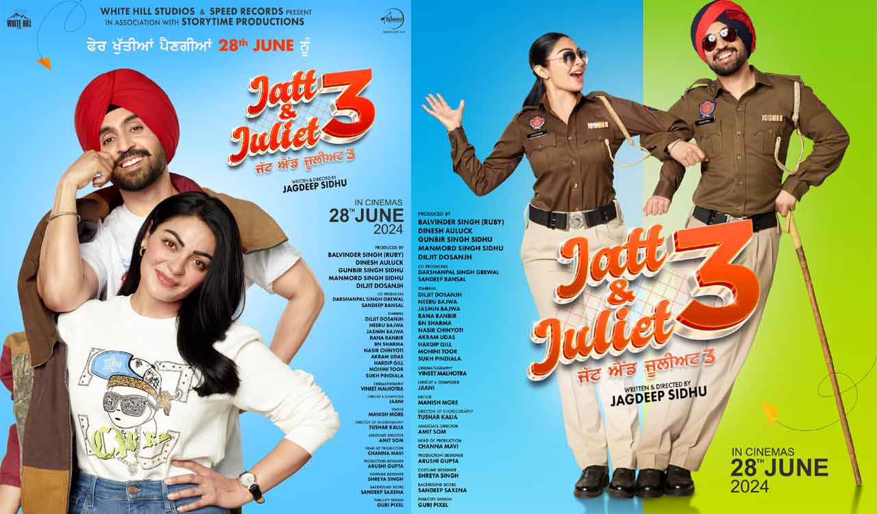 Diljit Dosanjh, Neeru Bajwa’s ‘Jatt & Juliet 3’ set for June 28 global release-Telangana Today