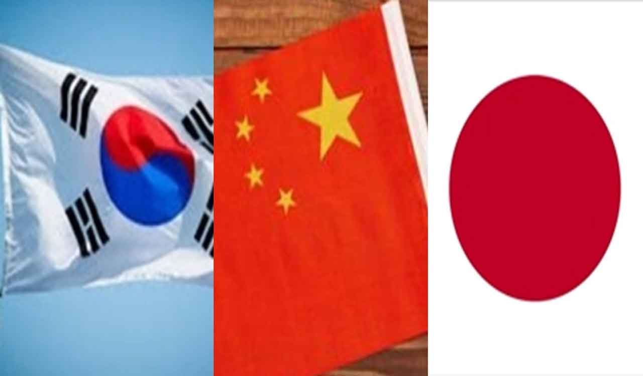 South Korea, China, Japan in talks to hold trilateral summit from May 26-27-Telangana Today