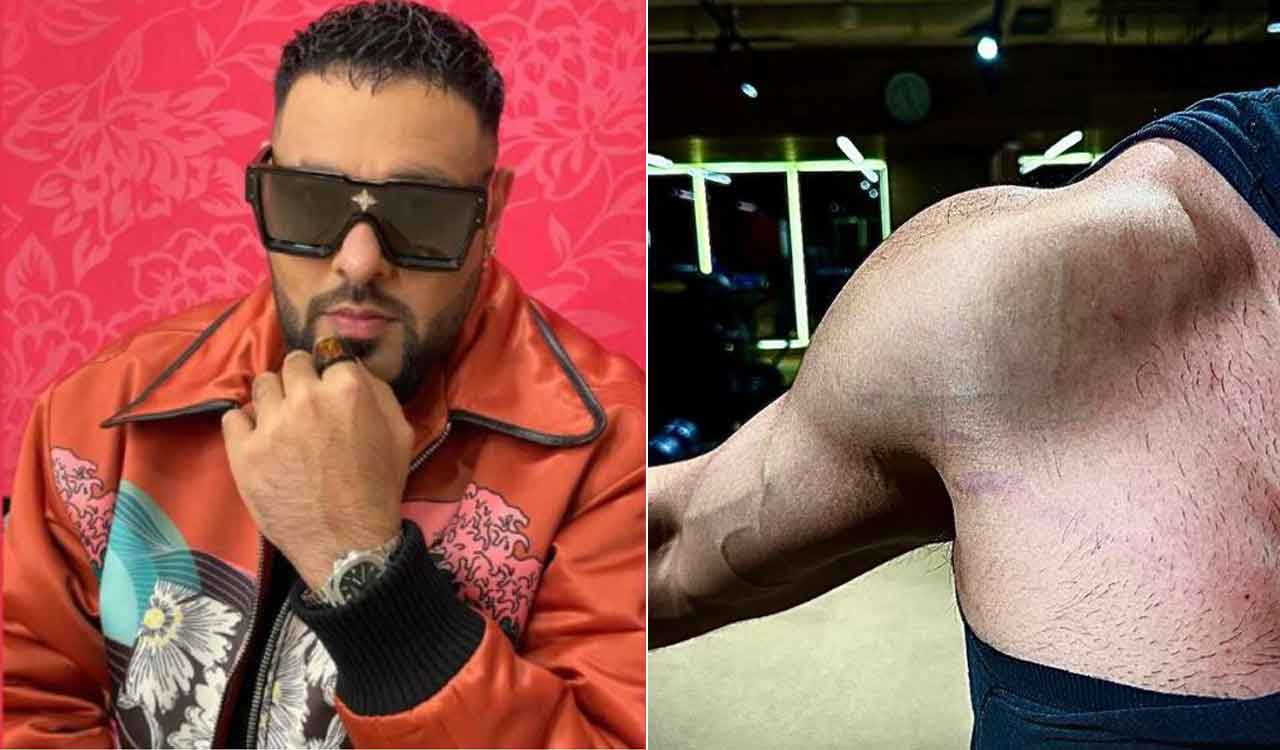Badshah shares picture of his toned deltoid muscle after gym session-Telangana Today